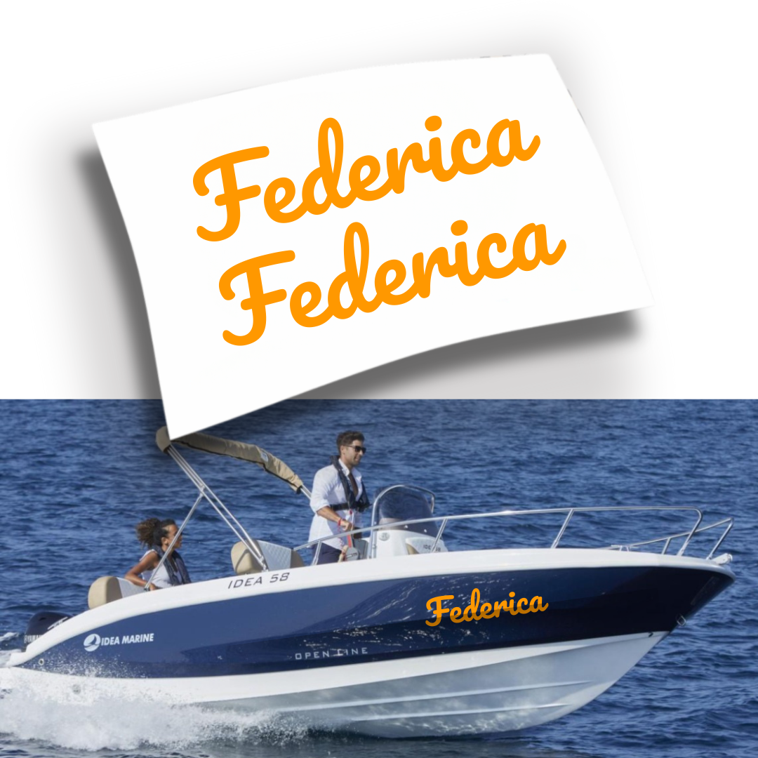 Adesivo Nome Barca Personalizzato (2 pezzi)