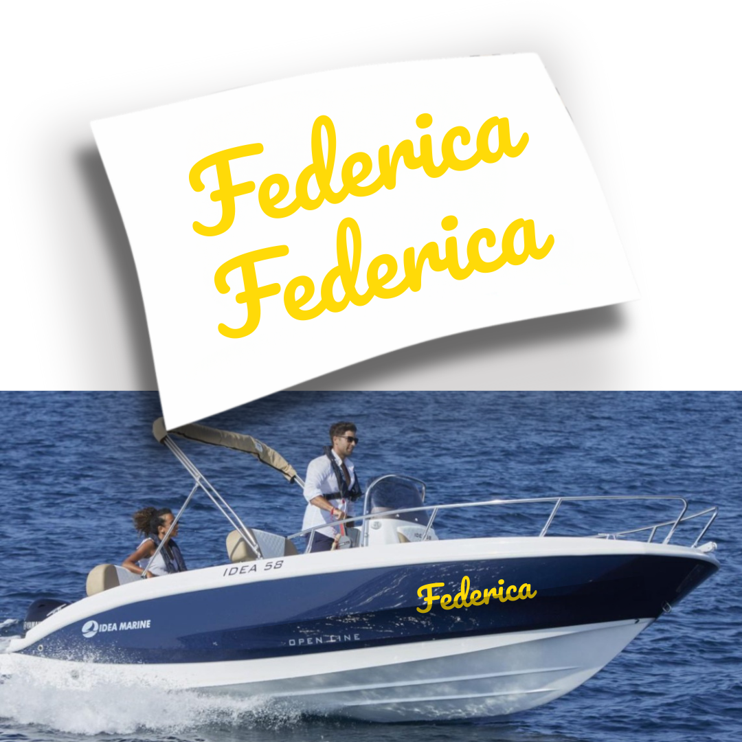 Adesivo Nome Barca Personalizzato (2 pezzi)