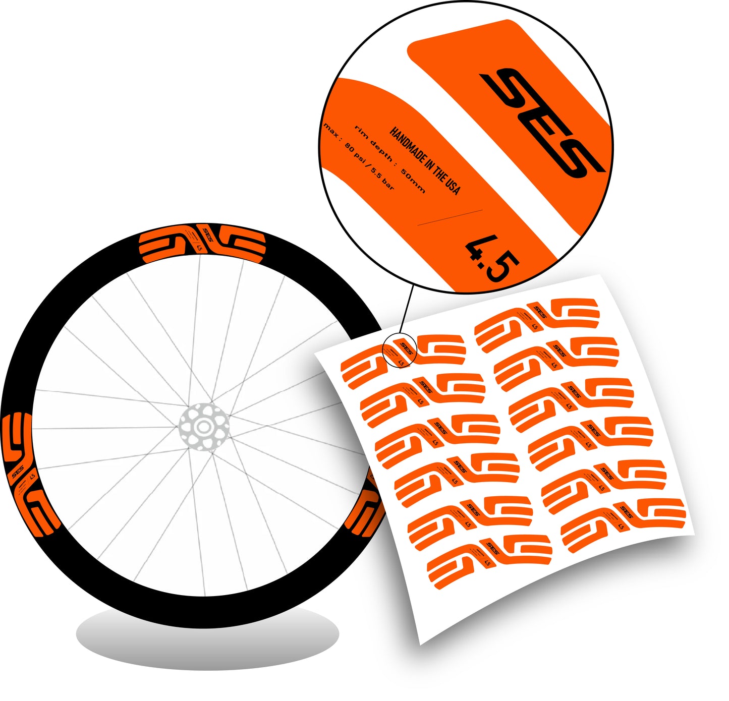 Enve ses 4.5 Adesivi per cerchio 50mm