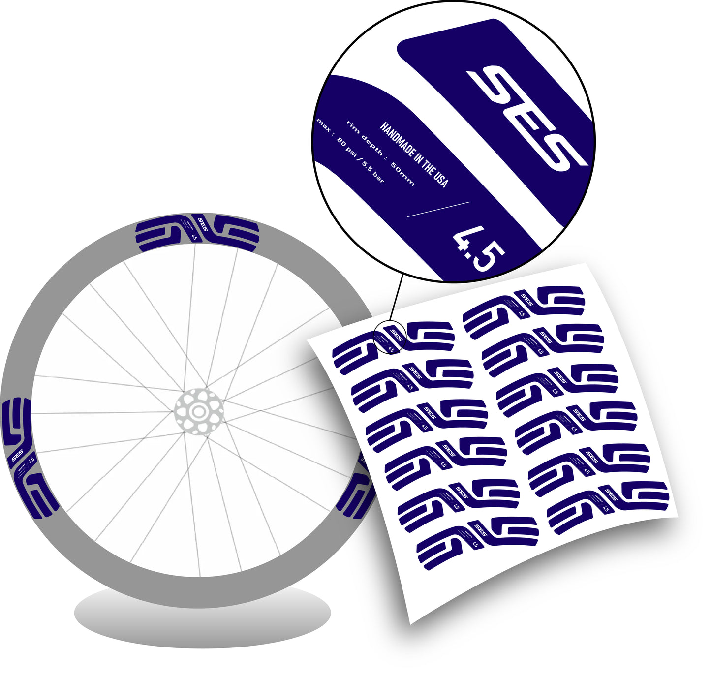 Enve ses 4.5 Adesivi per cerchio 50mm