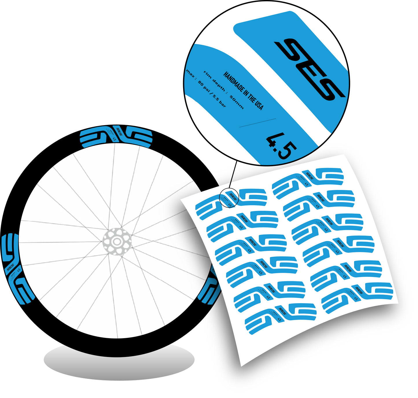 Enve ses 4.5 Adesivi per cerchio 50mm