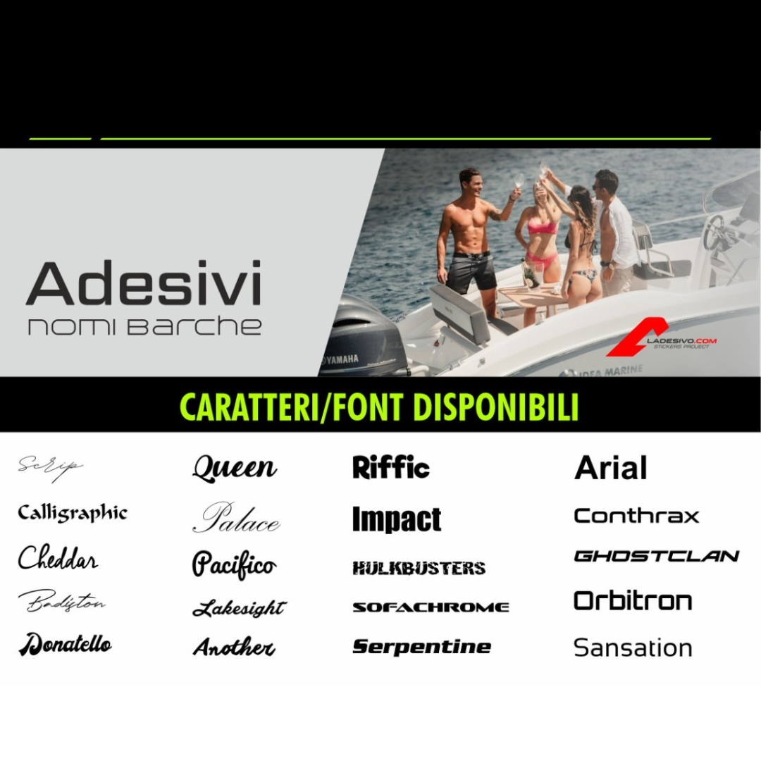 Adesivo Nome Barca Personalizzato (2 pezzi)