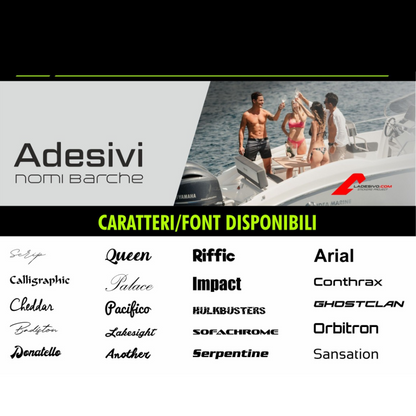 Adesivo Nome Barca Personalizzato (2 pezzi)