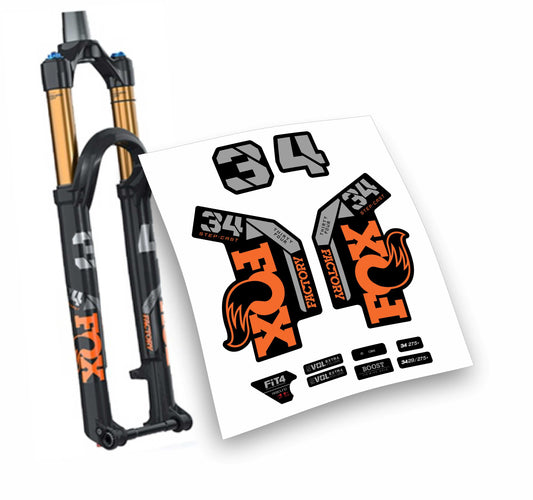 Fox 34 Factory Step Cast 2022 adesivi sticker per forcella mountain bike