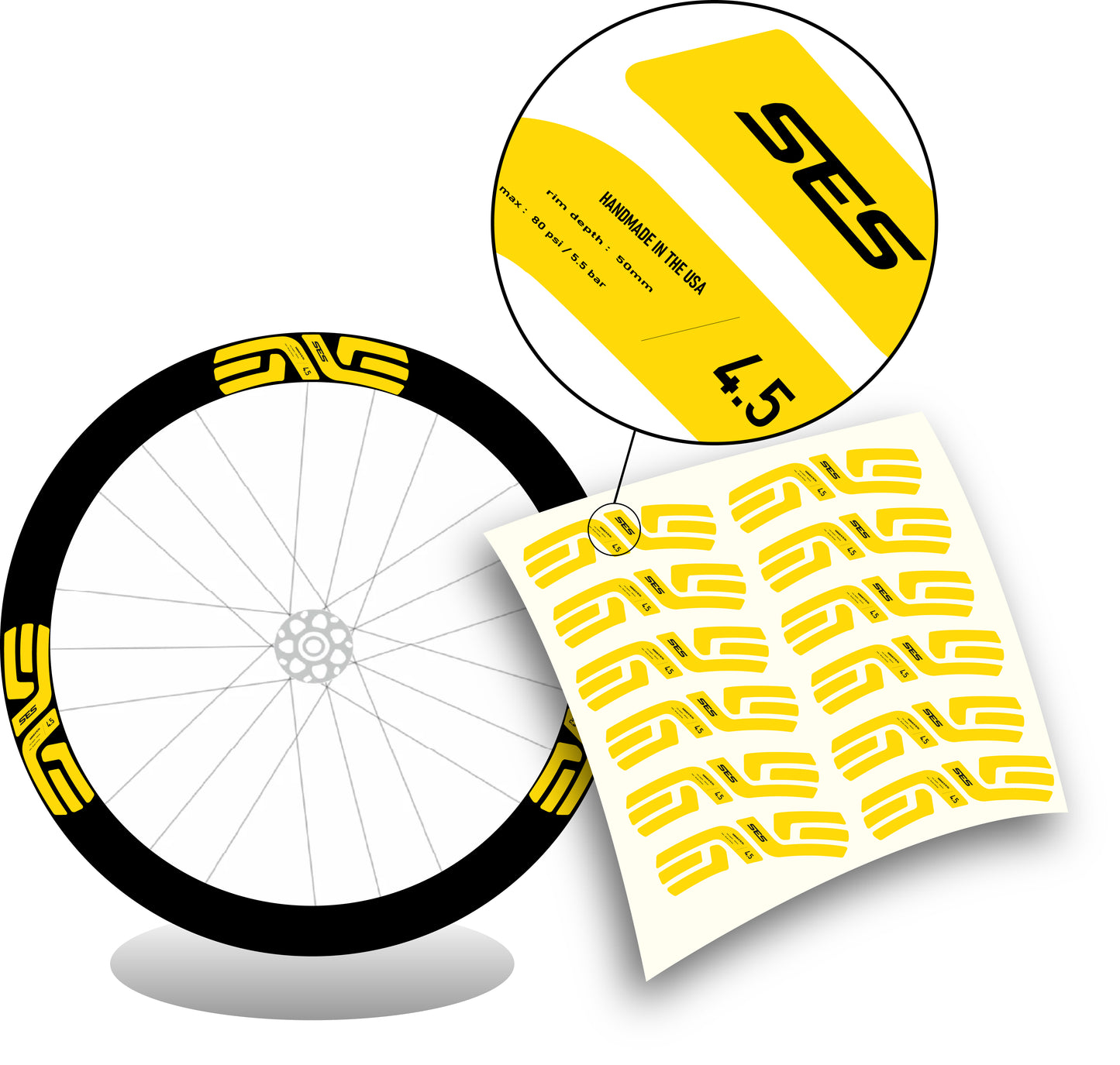 Enve ses 4.5 Adesivi per cerchio 50mm