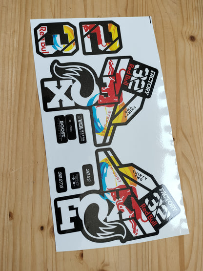 Fox 32 Factory Series Step Cast Thirty Two 2021 "Red Bull" adesivi forcella