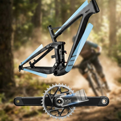 Kit Protezioni Bike: Pellicola Protettiva Pedivelle SRAM XX + Adesivi Protezione Telaio Standard