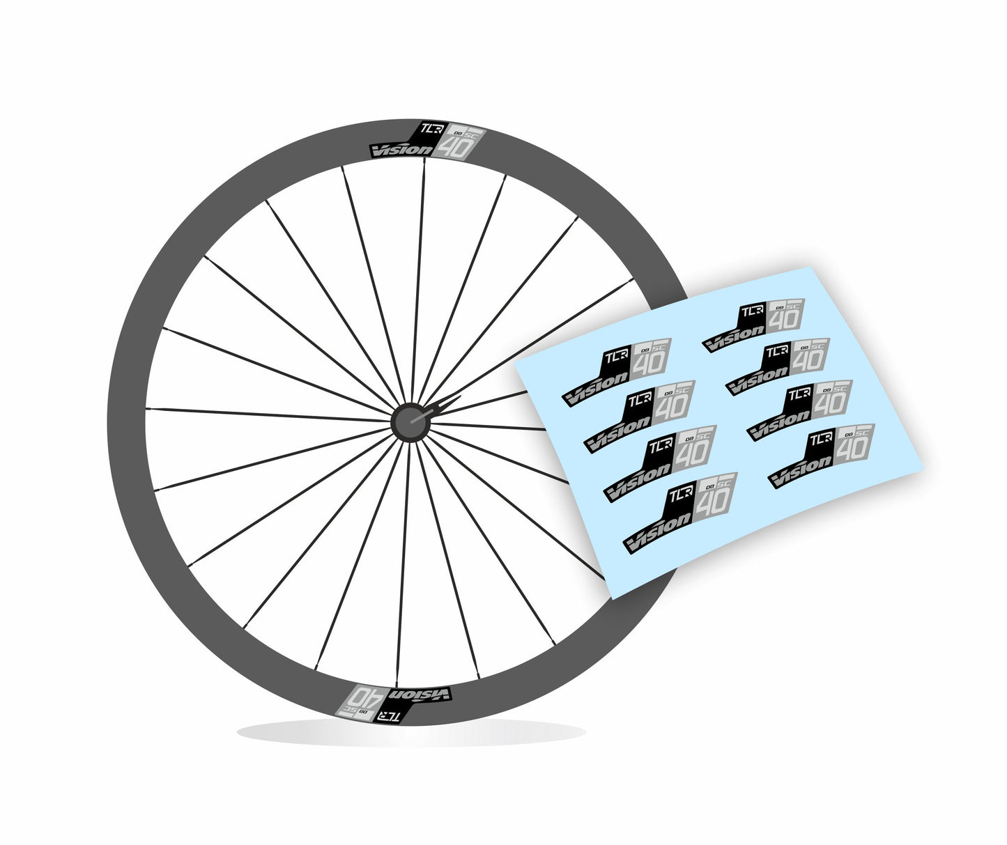 Vision SC 40 TLR Disc Kit adesivi per cerchi bicicletta da corsa