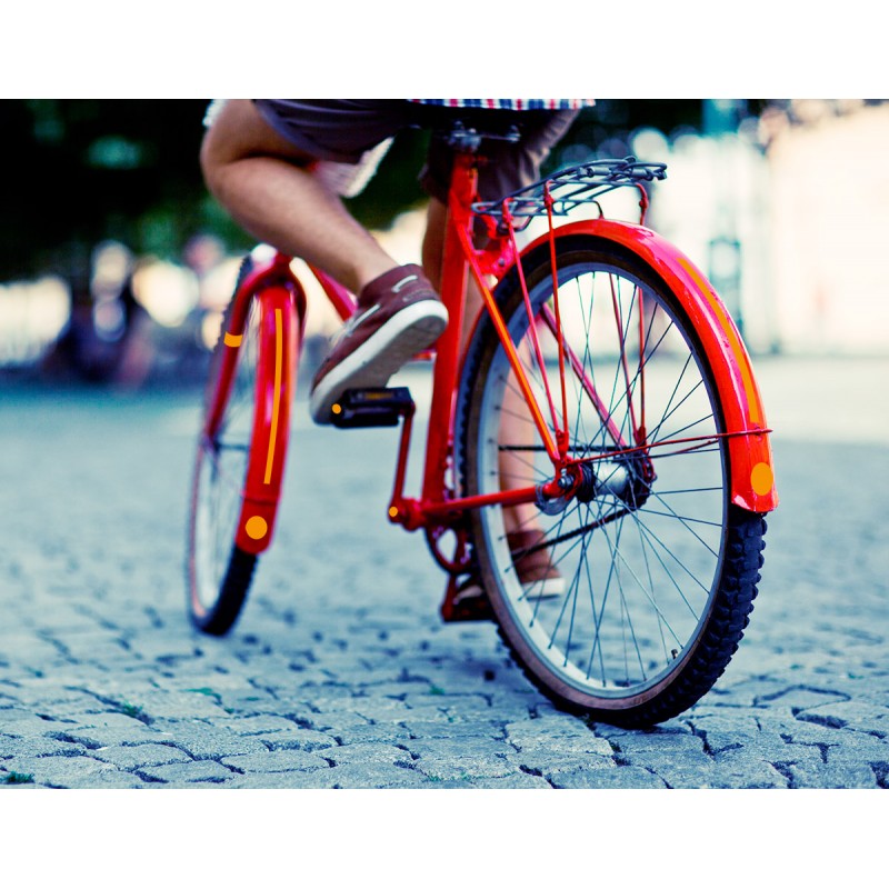 Adesivi catarifrangente rifrangenti strisce riflettenti bici, moto, auto,  casco