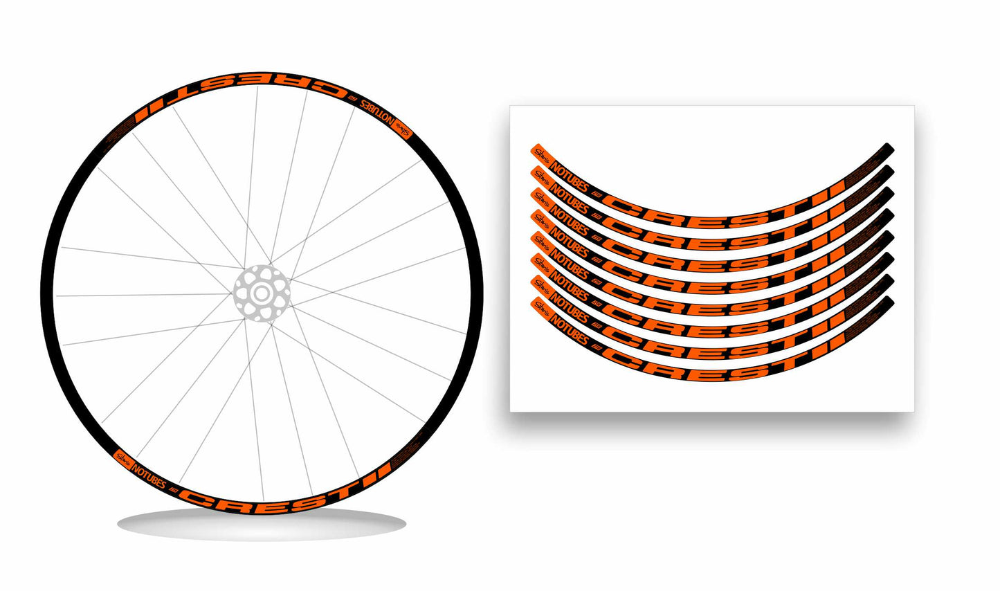 Kit adesivi/stickers per cerchi bicicletta MTB ZTR CREST