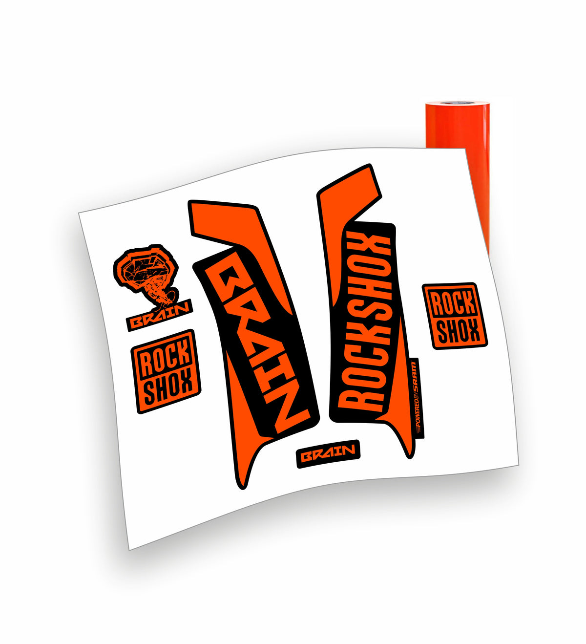 Kit ADESIVI forcella bici mtb rock shox brain mountain bike stickers fork bike custom reba sid