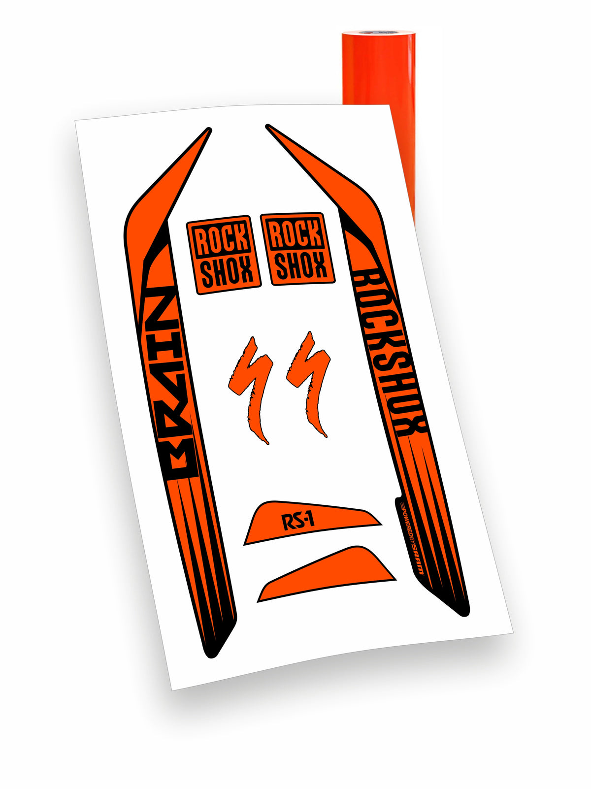 Rock Shox RS1 Brain 2016 kit adesivi forcella personalizzati con fondo