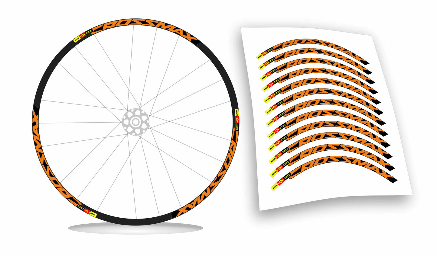 kit adesivi cerchi bici mtb mavic CROSSMAX 2014/2015 colore personalizzato antigraffio