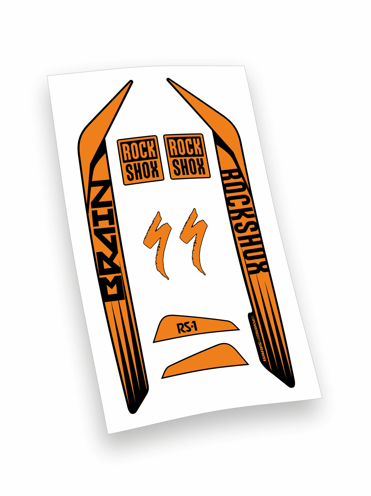 Rock Shox RS1 Brain 2016 kit adesivi forcella personalizzati con fondo