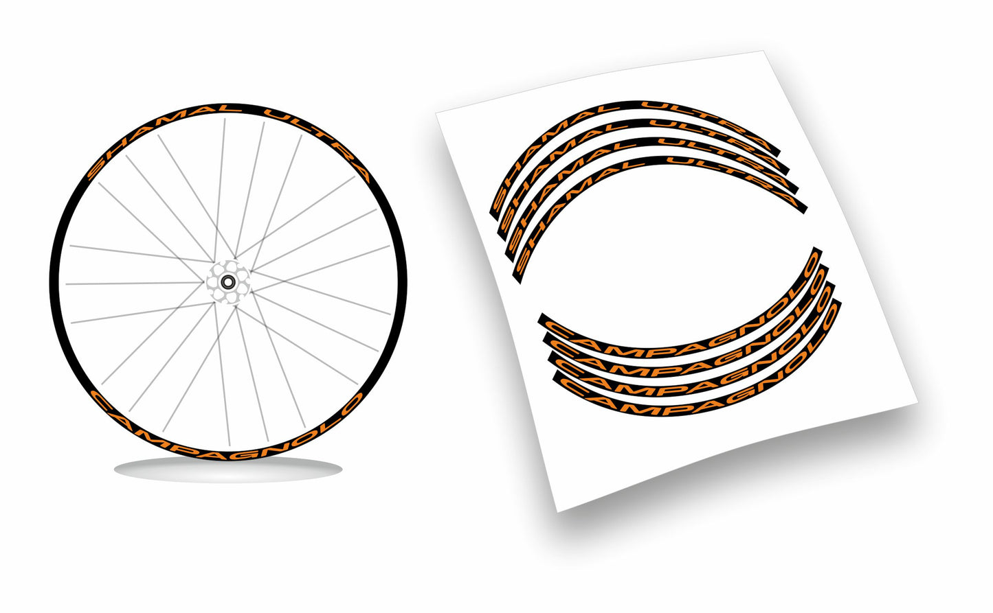 Kit adesivi cerchi bicicletta da corsa campagnolo shamal ultra