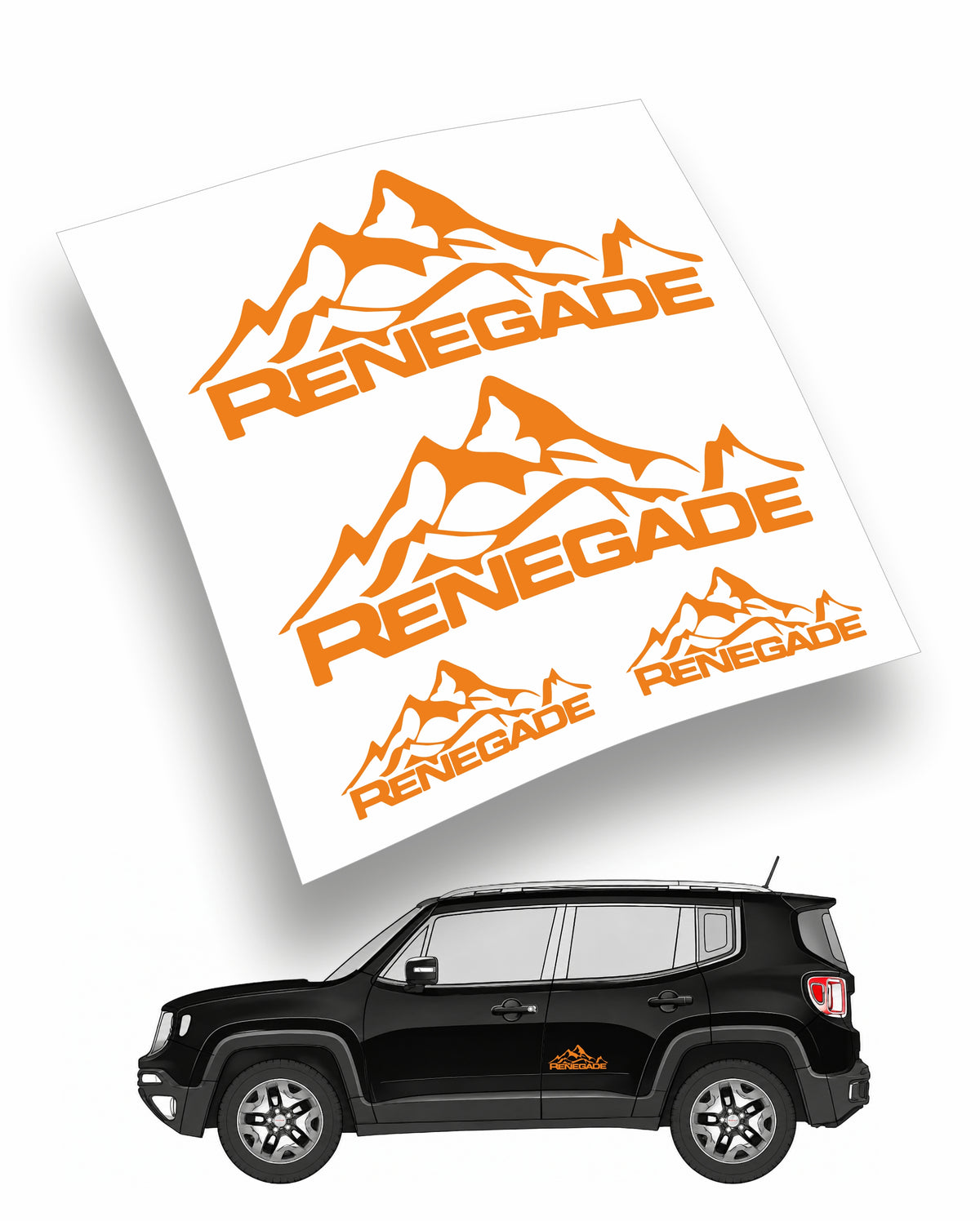 Jeep Renegade Kit adesivi Auto 4 pz. (montagna)