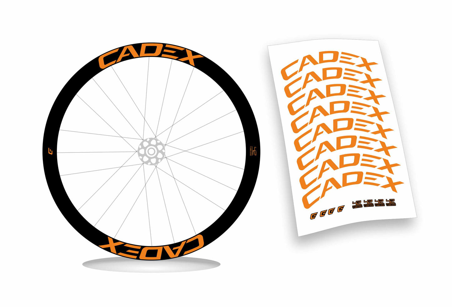 Cadex 42 kit adesivi per cerchi bicicletta da corsa