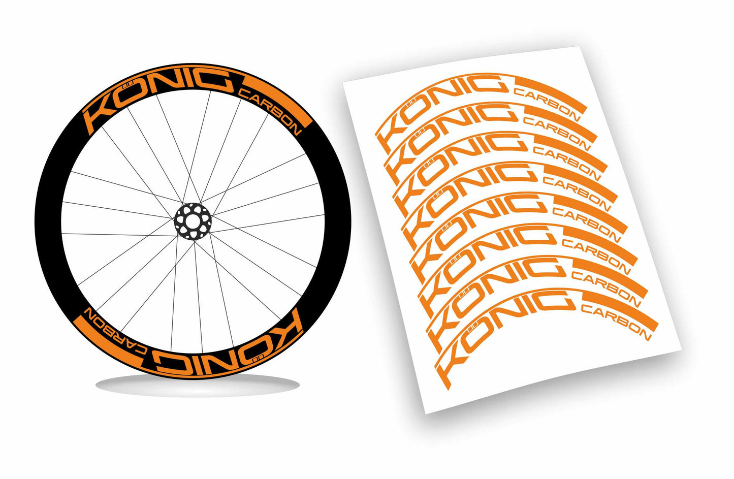 KONIG Carbon adesivi personalizzati per cerchi bici da corsa