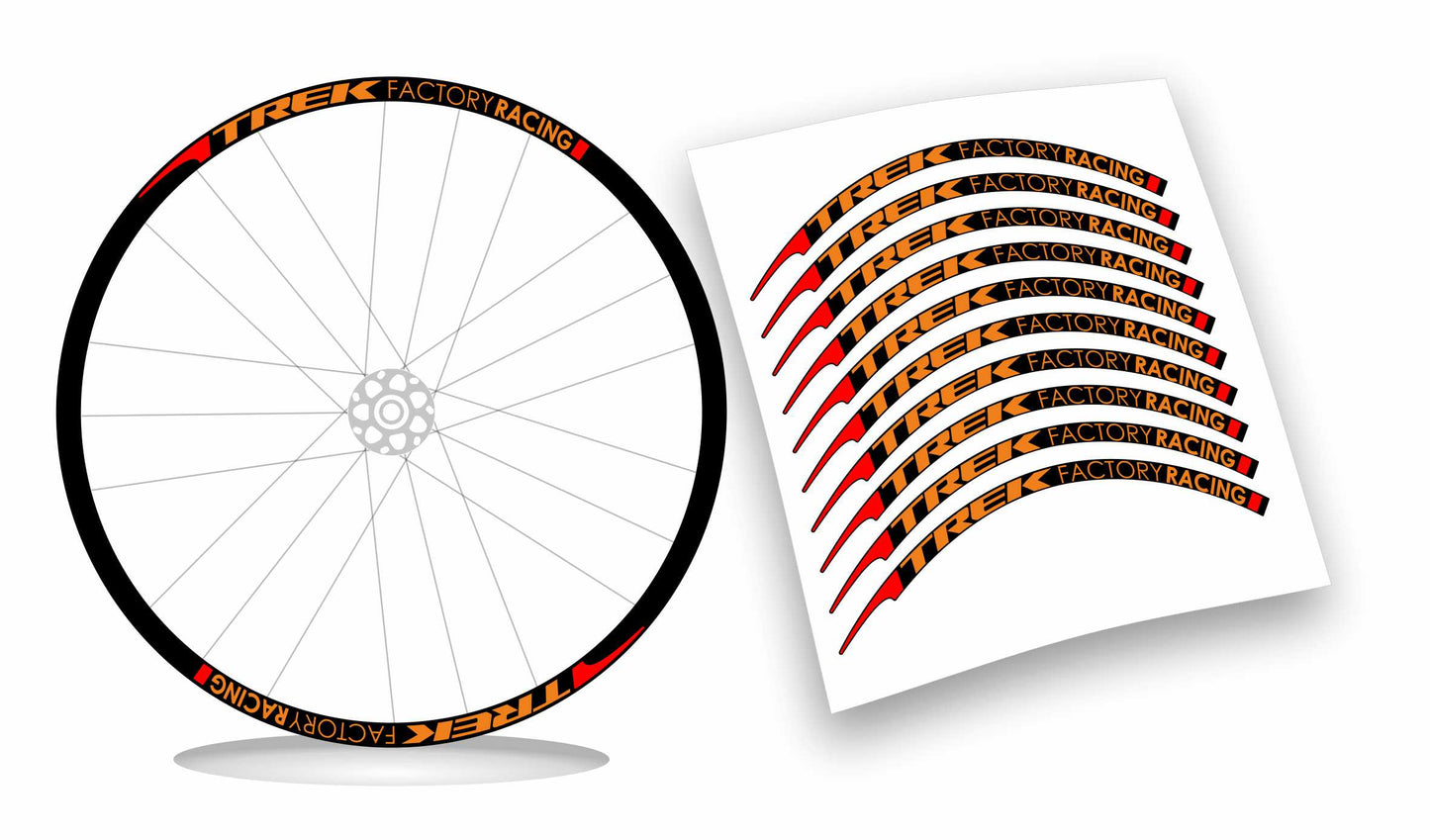 Adesivi cerchi ruote bici trek factory racing