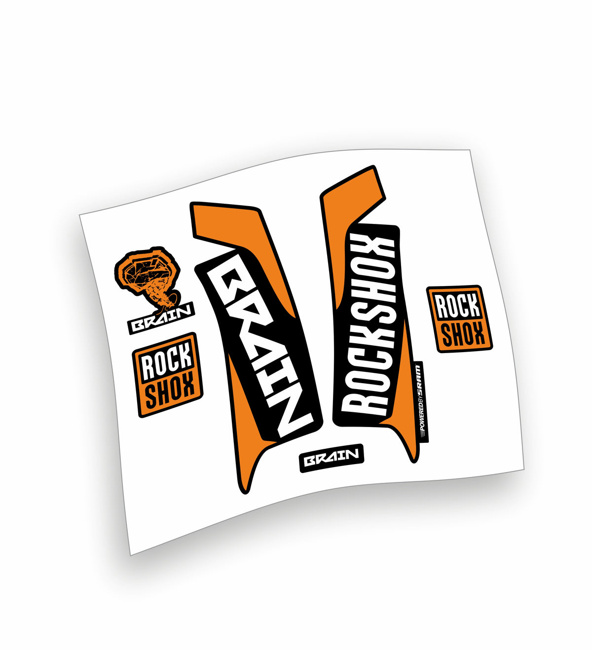 Kit ADESIVI forcella bici mtb rock shox brain mountain bike stickers fork bike custom reba sid