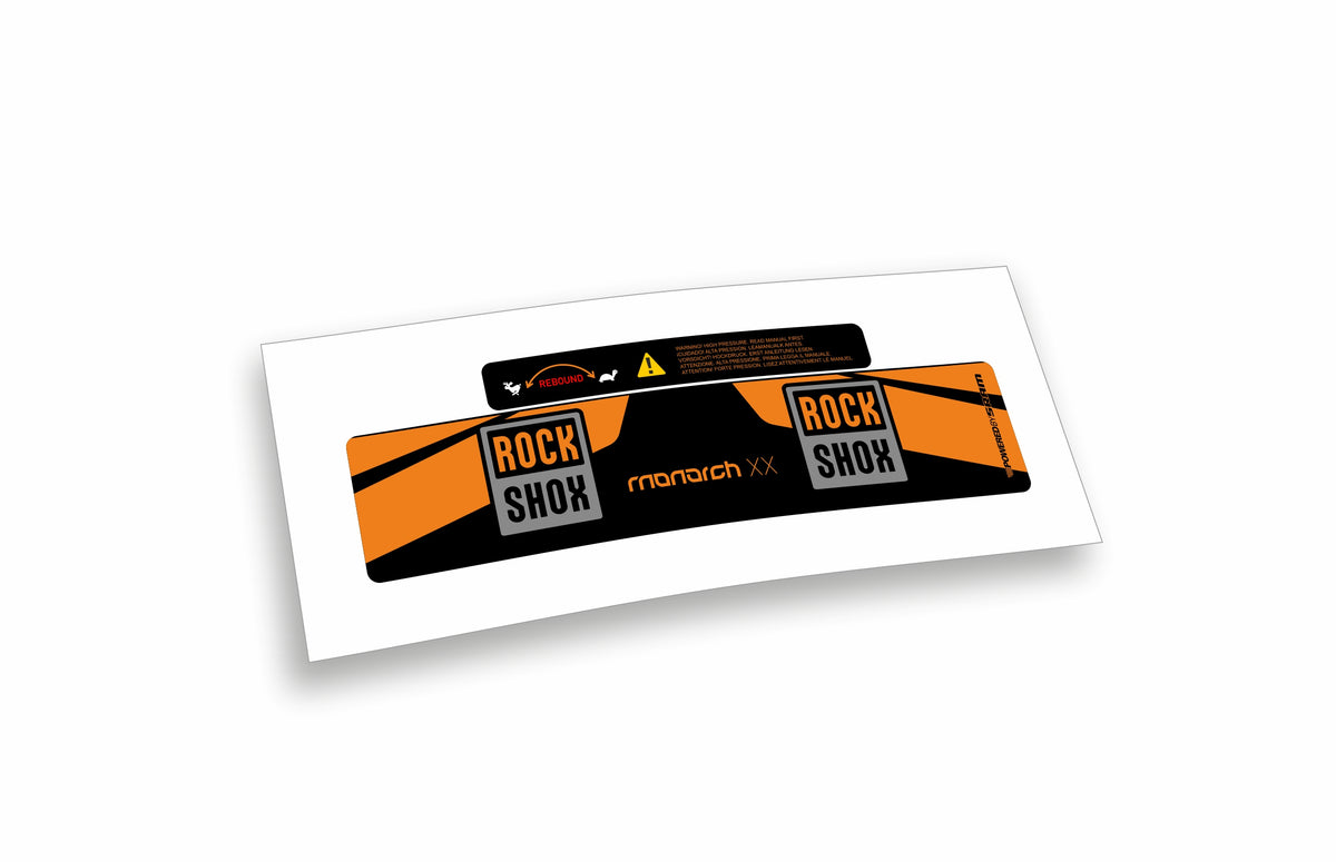 Rock Shox Monarch XX 2017 - adesivi sticker per ammortizzatore posteriore