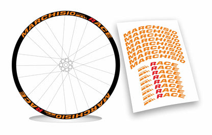 kit adesivi stickers cerchi bicicletta MARCHISIO carbo race