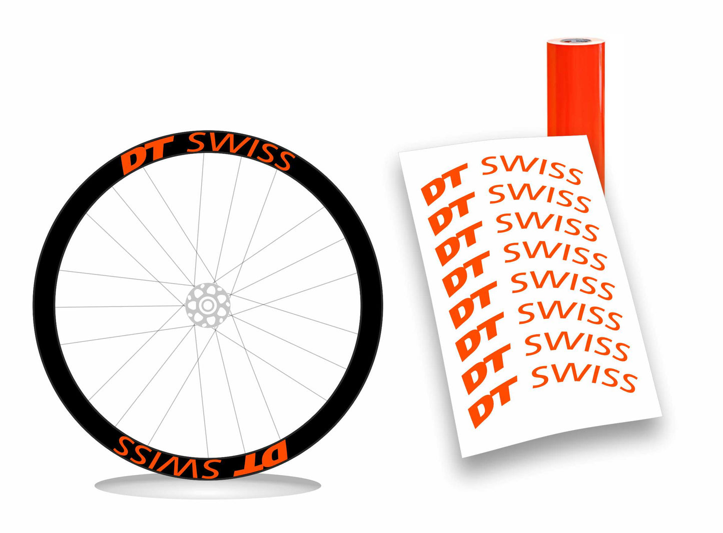 Kit adesivi/stickers cerchi bici bdc Dt swiss profilo 50mm colori a scelta 8 pezzi wheel stickers