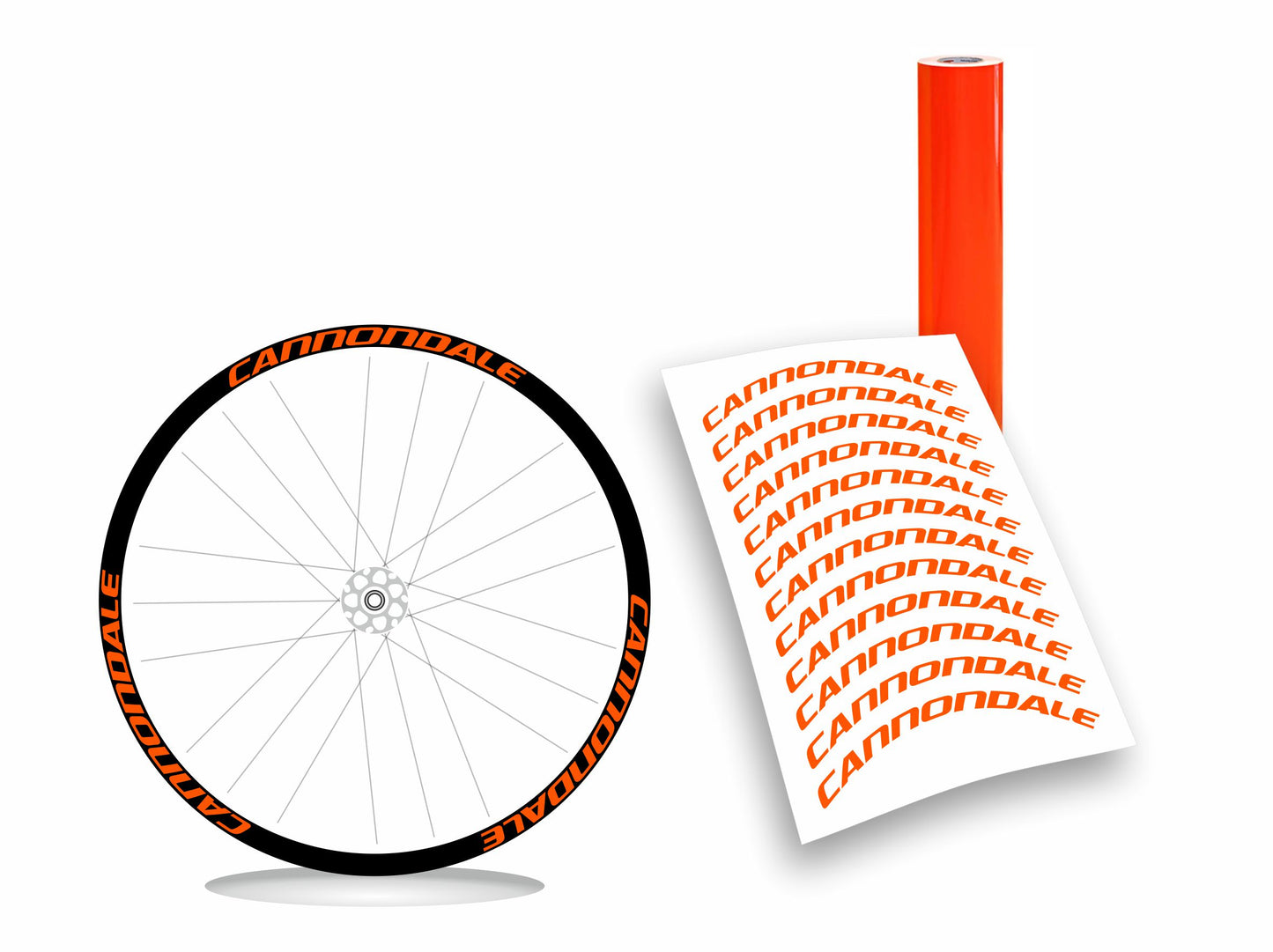 kit adesivi cerchi Cannondale colori a scelta anche fluo 12 pezzi
