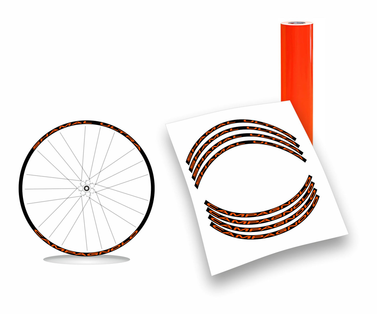 Kit adesivi cerchi bicicletta da corsa campagnolo shamal ultra
