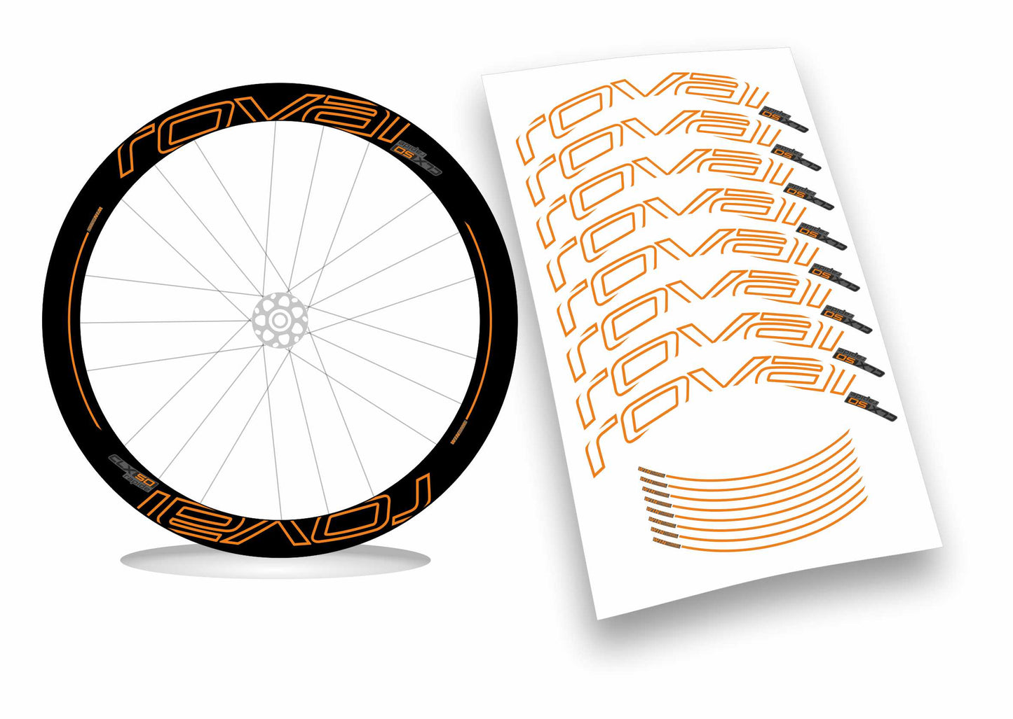 Roval CLX 50 rapide kit adesivi per cerchi bicicletta da corsa