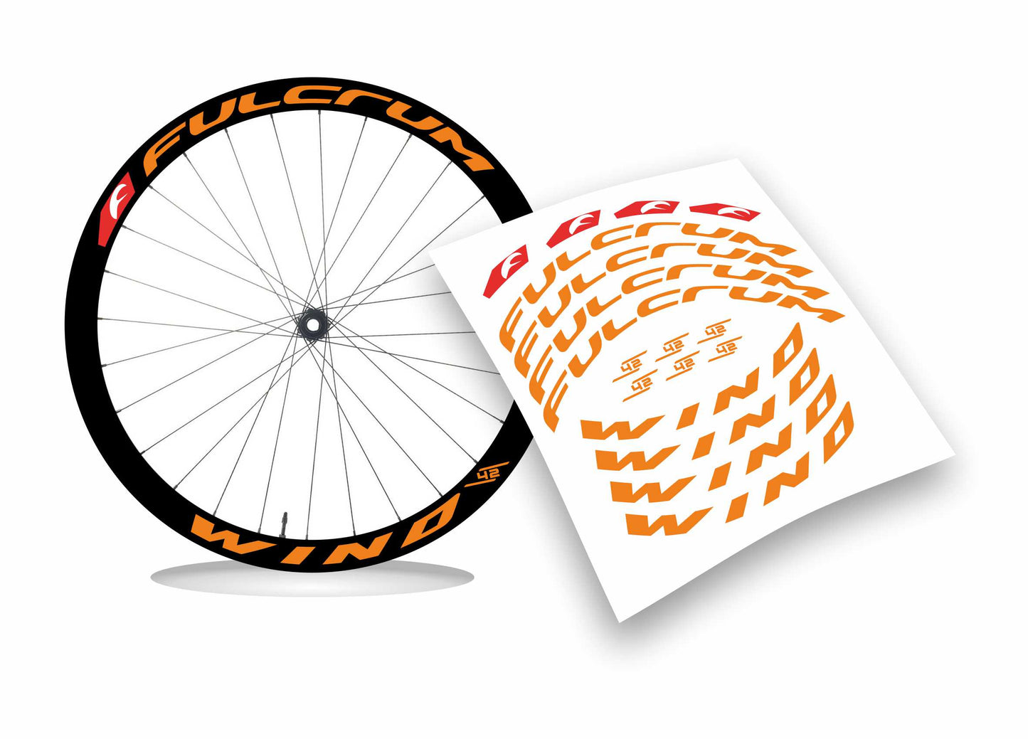 Fulcrum wind 42 adesivi sticker cerchi bici da corsa personalizzati