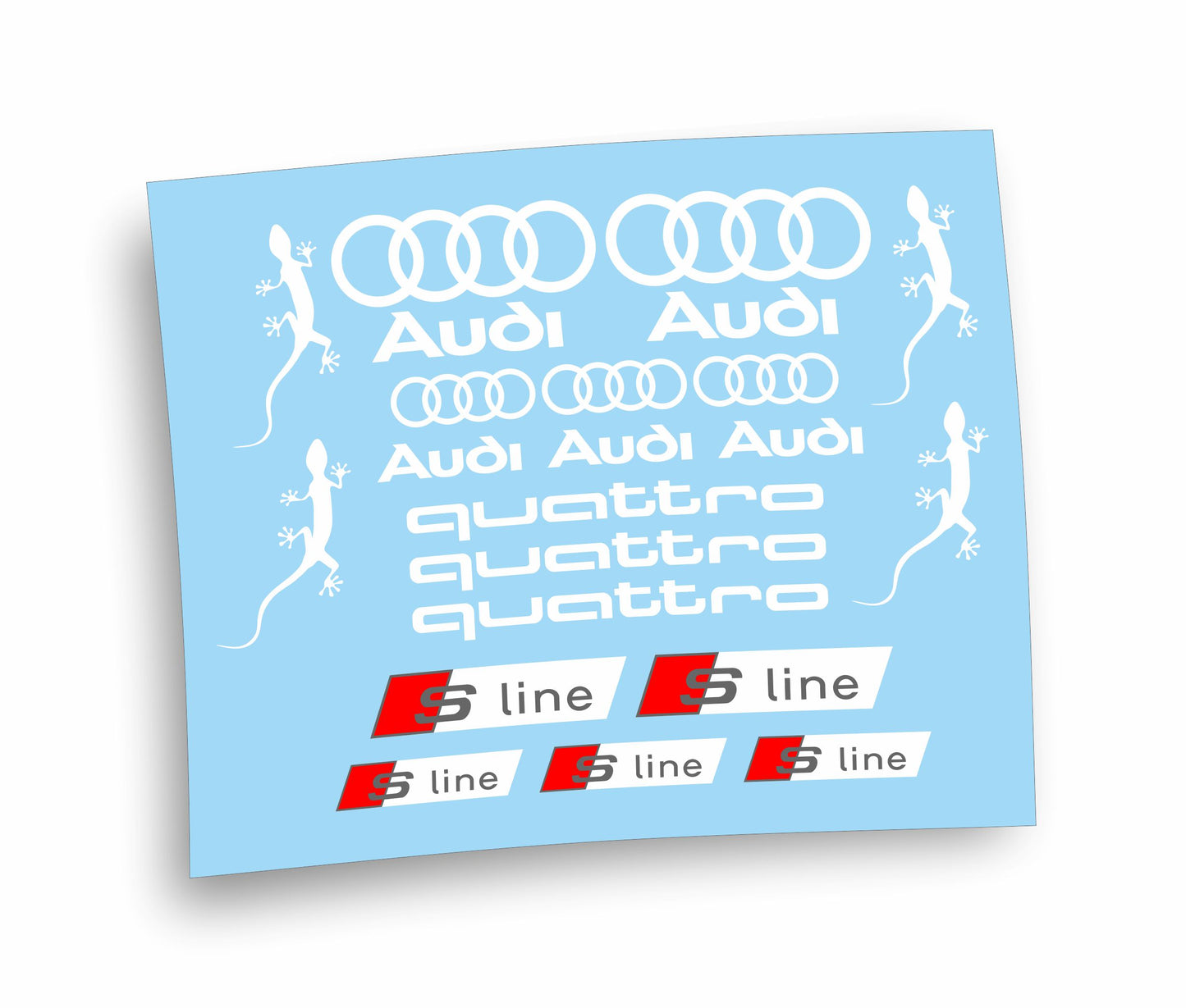 audi s line quattro  kit adesivi stickers car