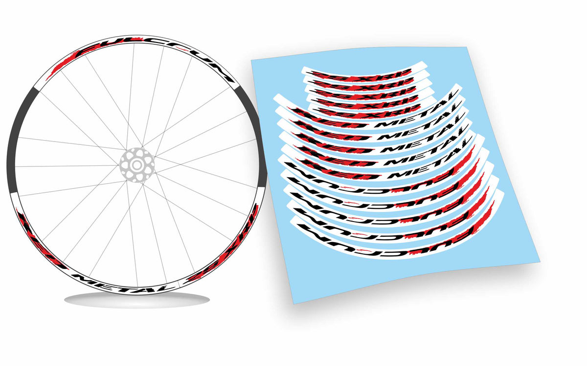 kit adesivi fulcrum RED METAL XRP per cerchi mtb stickers wheel