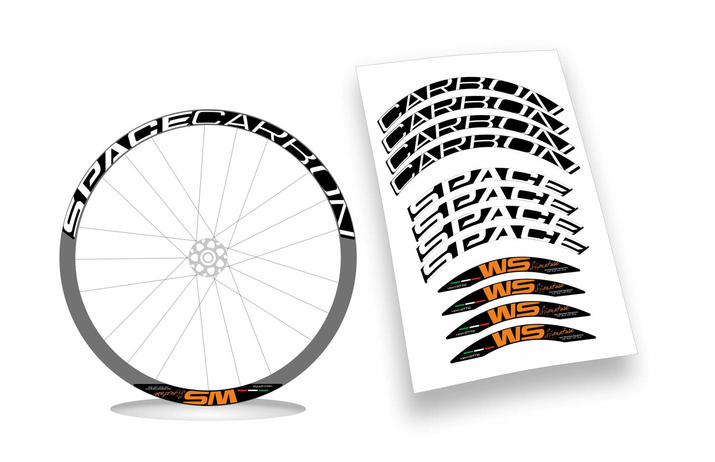 Space Carbon WS Signature Venti Otto kit adesivi personalizzati