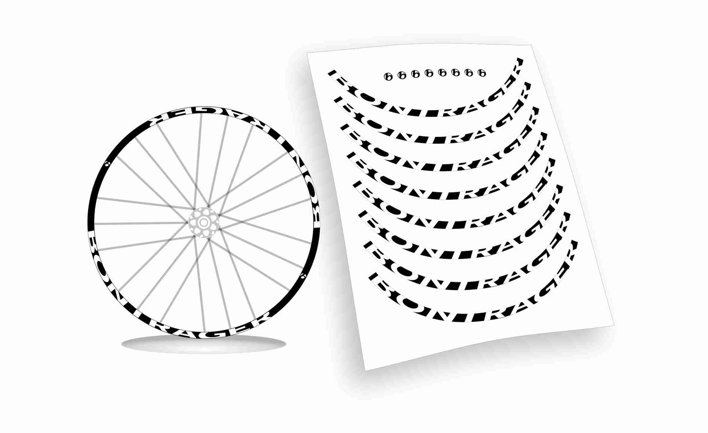 Adesivi cerchi bici mtb/bdc bontrager
