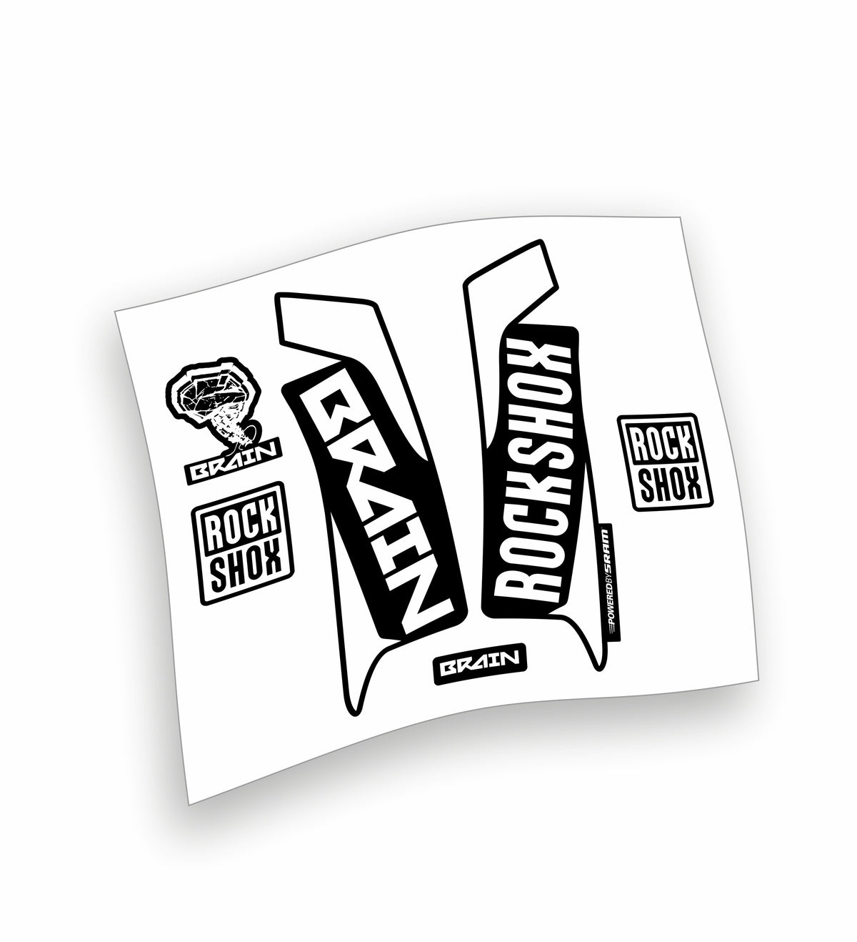 Kit ADESIVI forcella bici mtb rock shox brain mountain bike stickers fork bike custom reba sid