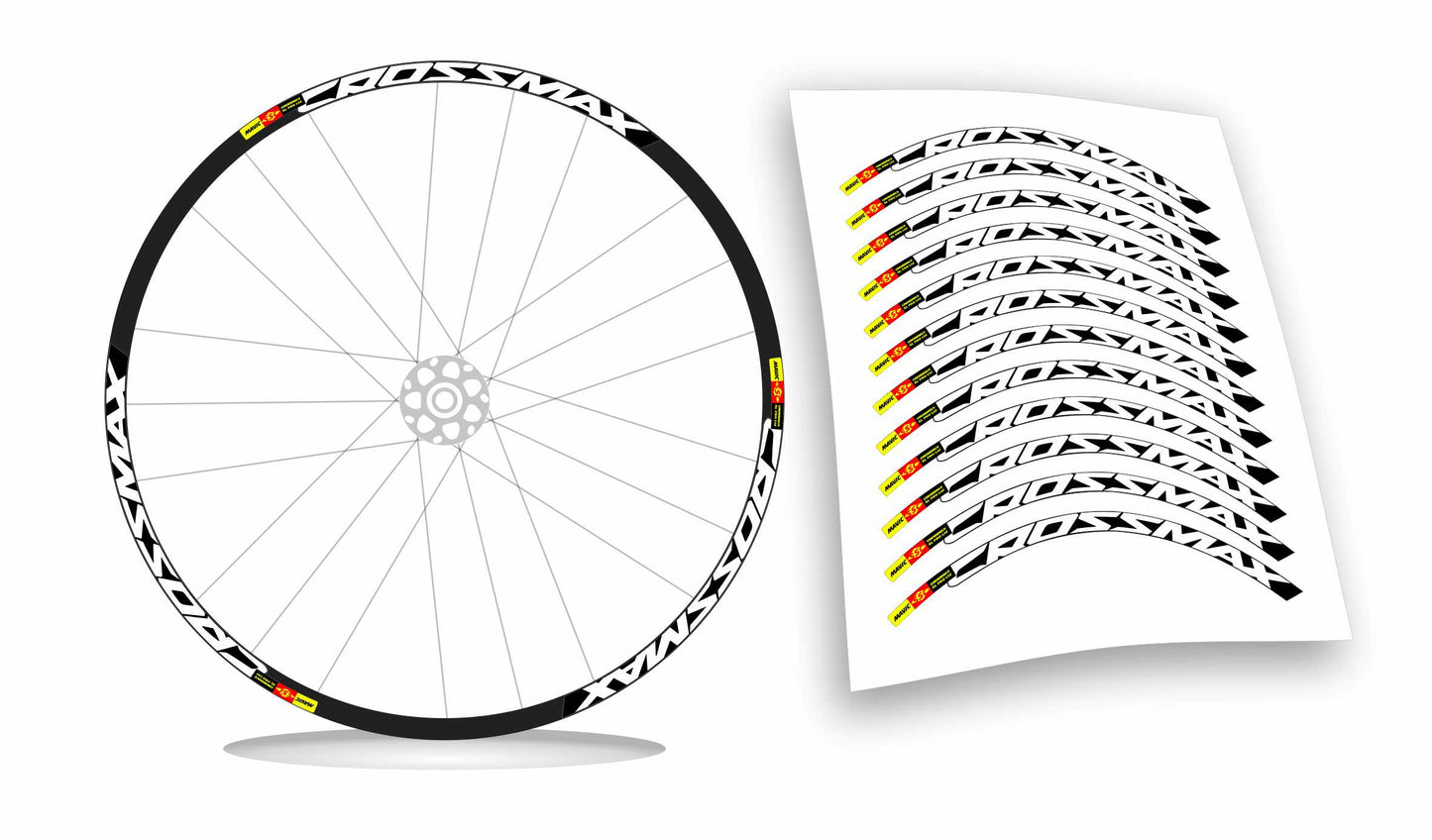 kit adesivi cerchi bici mtb mavic CROSSMAX 2014/2015 colore personalizzato antigraffio