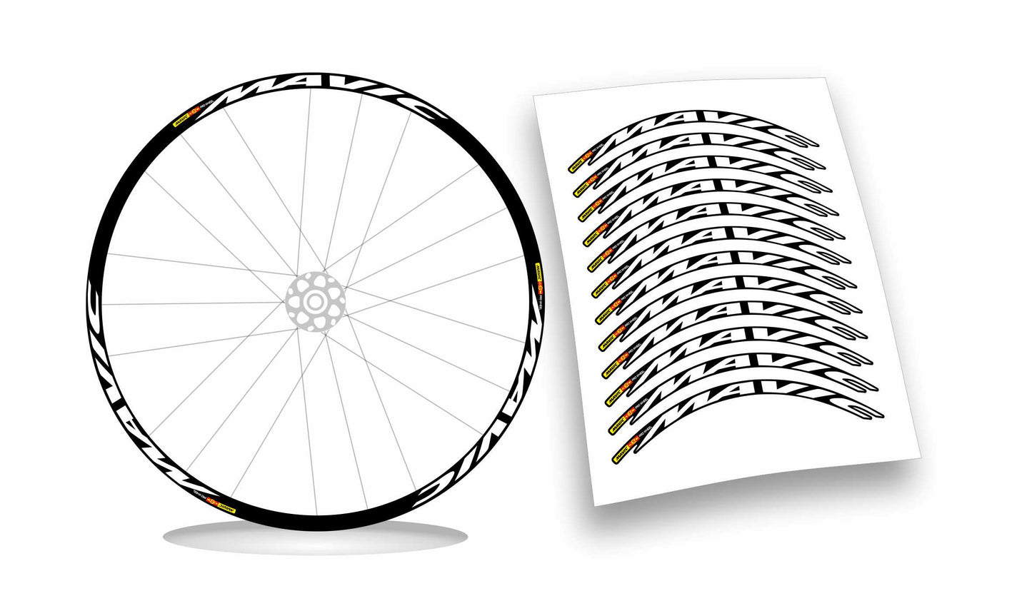 Mavic kit adesivi cerchi bici mtb bdc 12 pezzi colore personalizzato