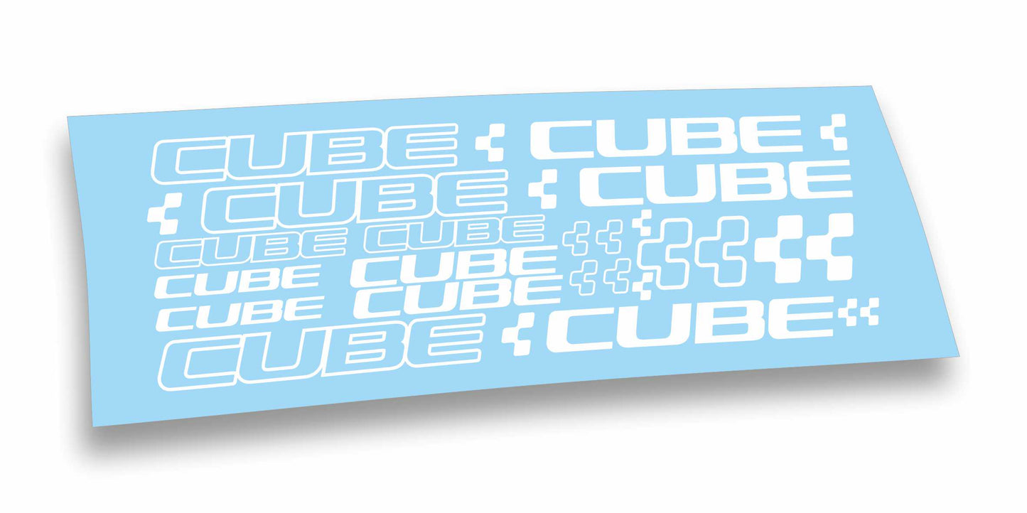 Cube nuovo kit adesivi per mountain bike e bici da corsa completo 24 pezzi
