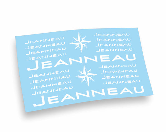 Jeanneau kit adesivi barche a motore vela colore personalizzato