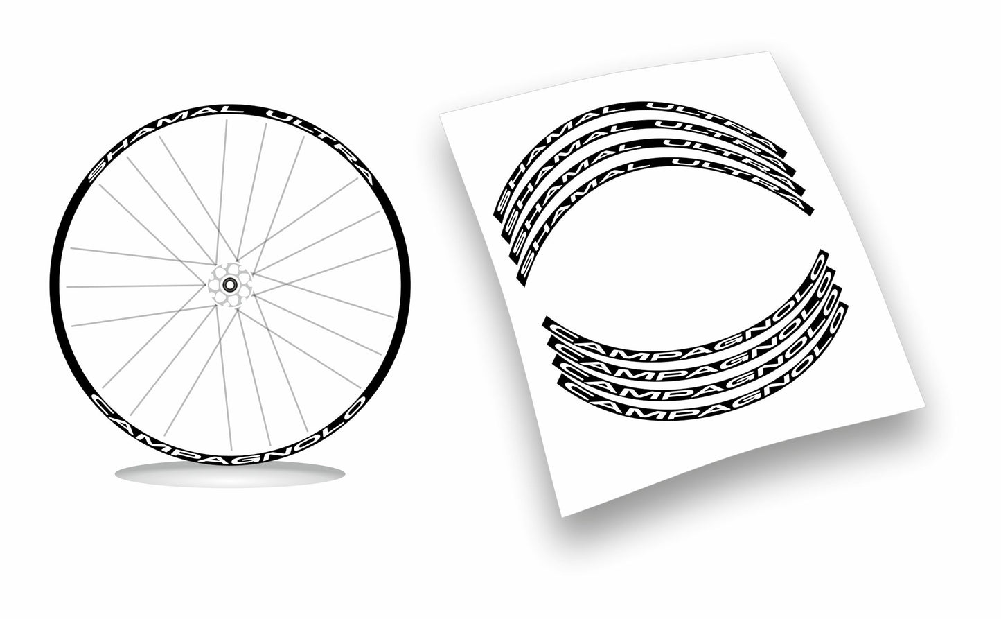 Kit adesivi cerchi bicicletta da corsa campagnolo shamal ultra