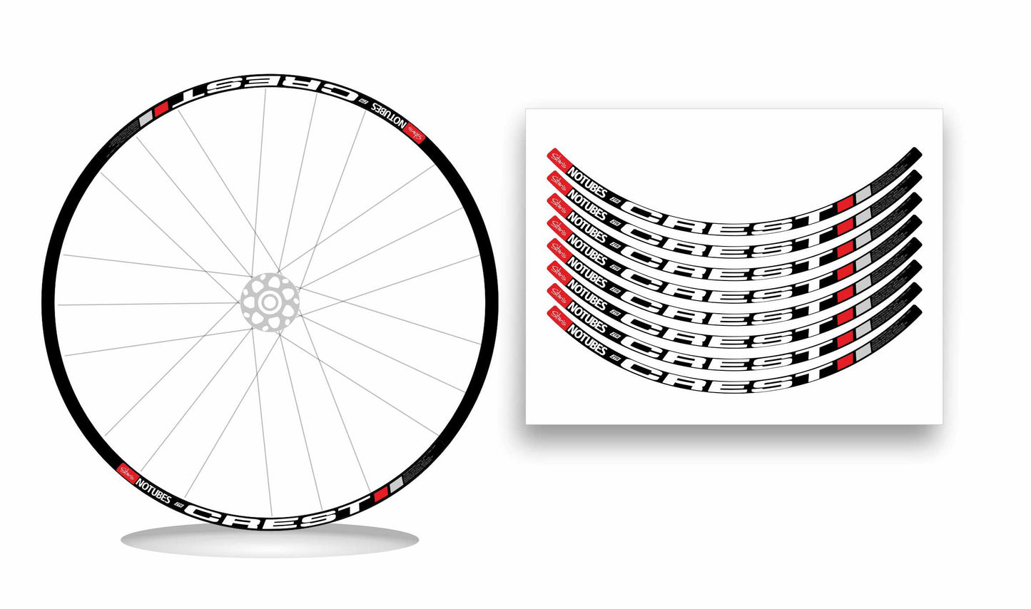 Kit adesivi/stickers per cerchi bicicletta MTB ZTR CREST