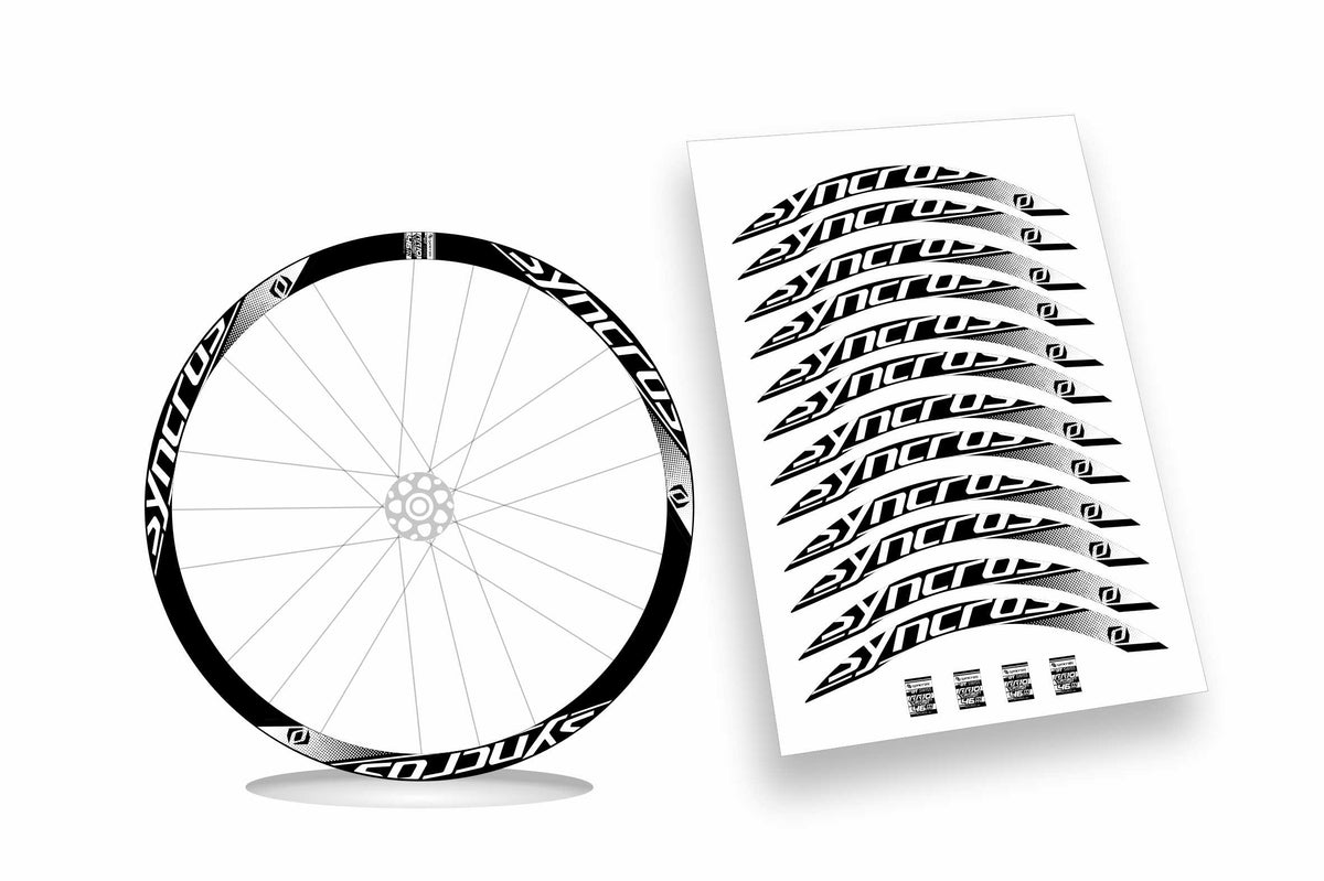 Syncros DT Swiss rr10 carbon clincher 46 Kit adesivi cerchi bici da corsa 28" colore personalizzato