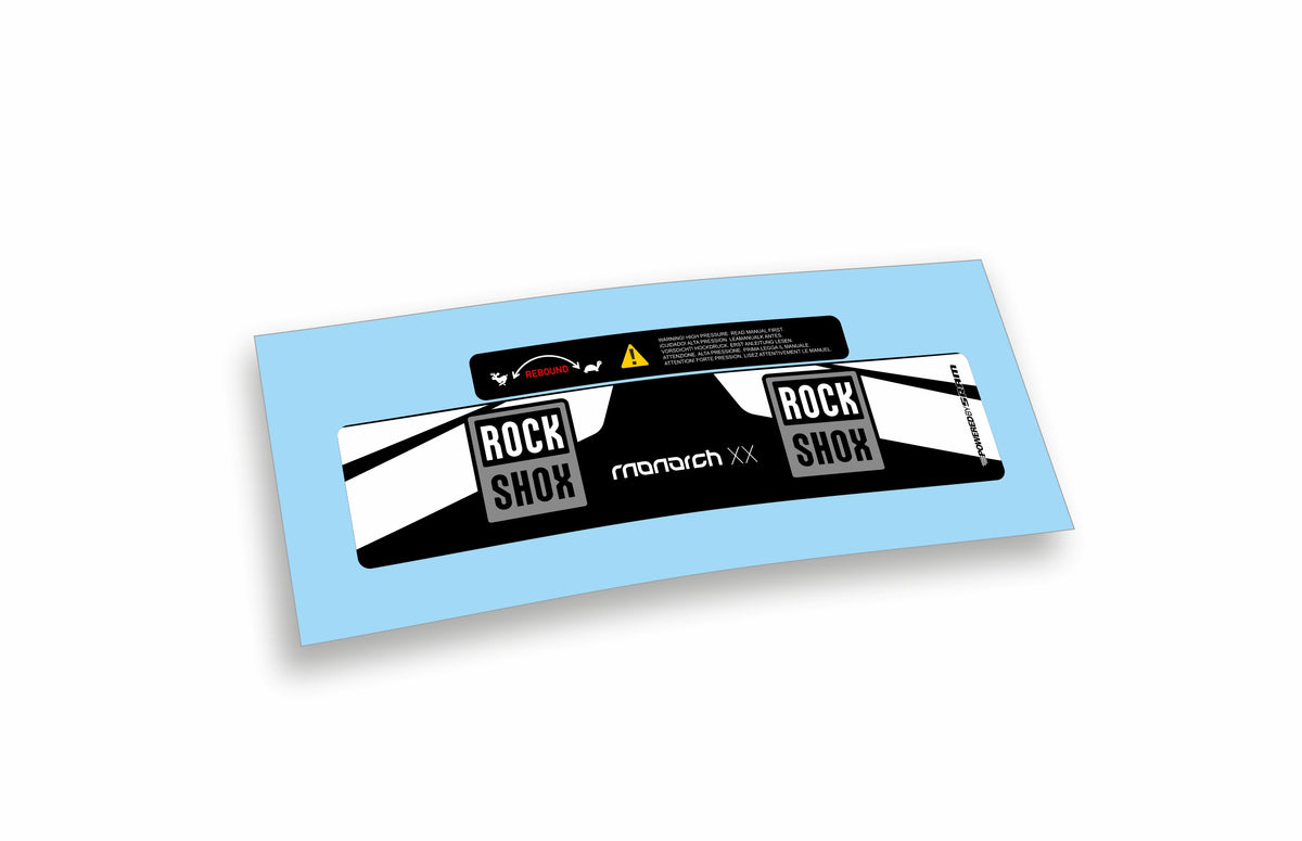 Rock Shox Monarch XX 2017 - adesivi sticker per ammortizzatore posteriore