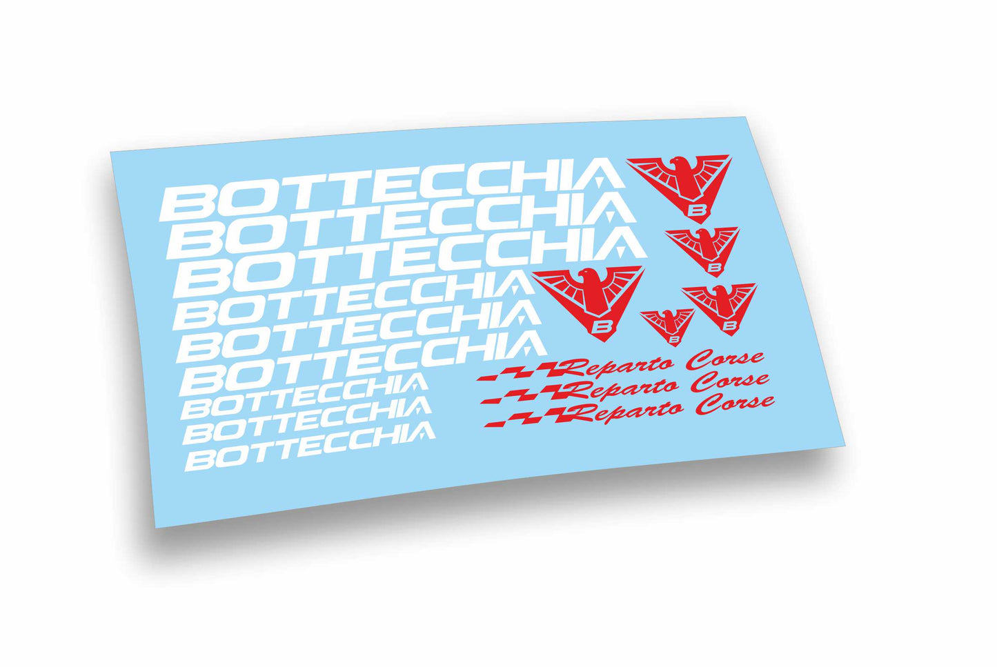 Bottecchia Reparto Corse kit adesivi completo 17 pezzi per mountain bike e bici da corsa