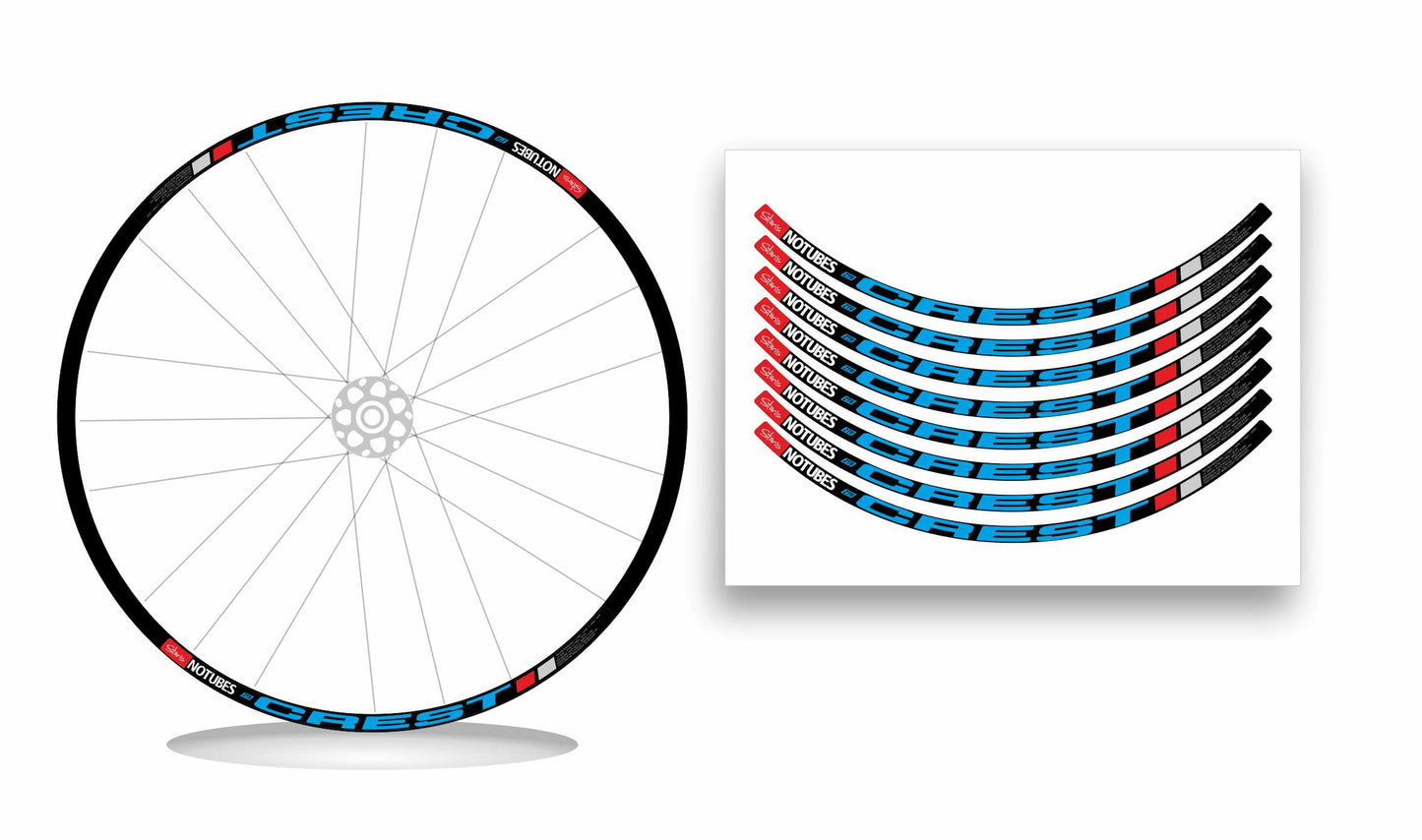 Kit adesivi/stickers per cerchi bicicletta MTB ZTR CREST