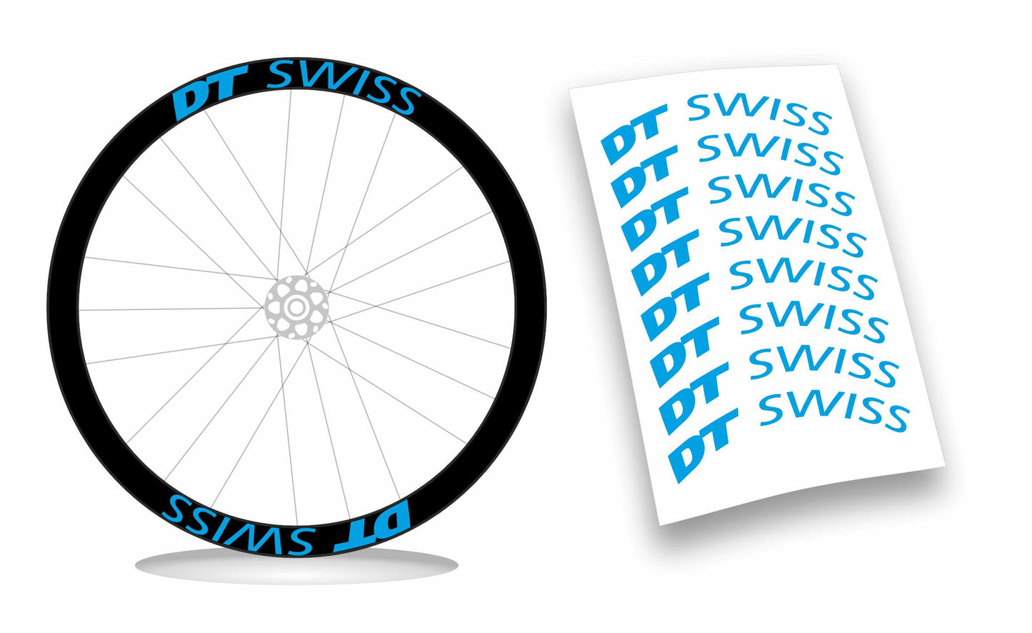 Kit adesivi/stickers cerchi bici bdc Dt swiss profilo 50mm colori a scelta 8 pezzi wheel stickers