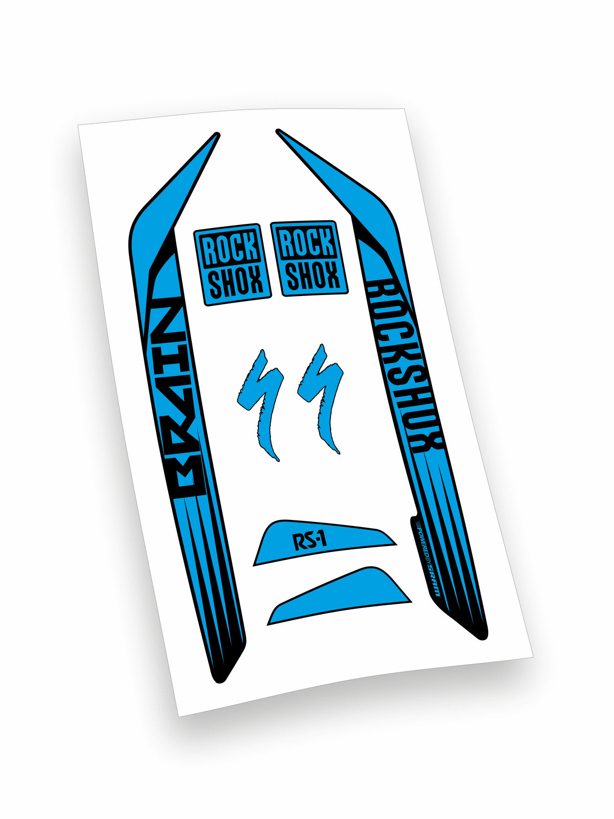 Rock Shox RS1 Brain 2016 kit adesivi forcella personalizzati con fondo