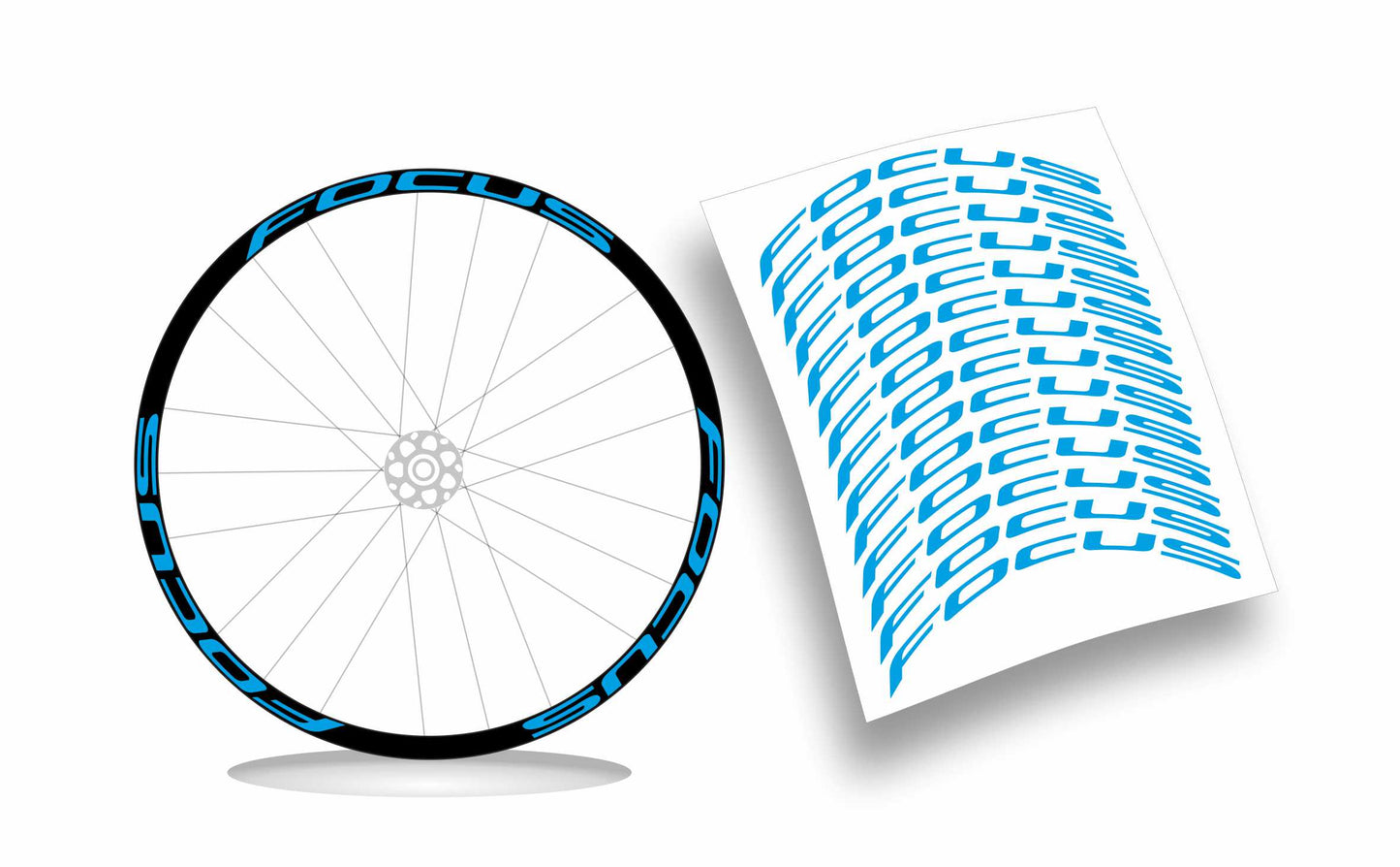 Focus kit adesivi per cerchi bike colore personalizzato