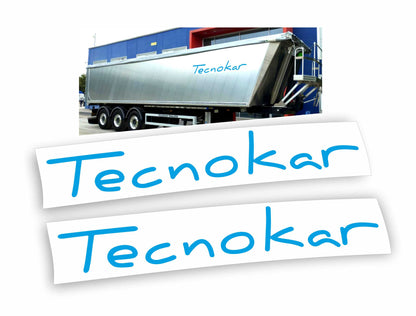 Tecnokar Trailers adesivi ribaltabile cassone semirimorchio 200cm x 28cm